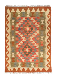 Kelim Rug - Oriental - 90 x 60 cm - orange