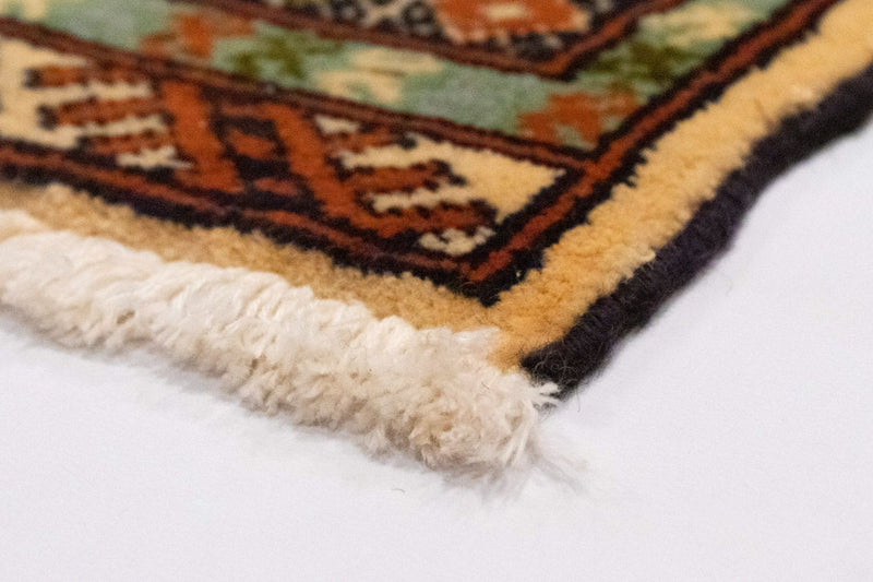 Turkaman Rug - 93 x 63 cm - blue