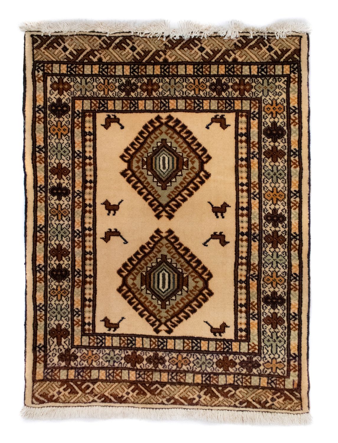 Turkaman Rug - 87 x 64 cm - blue