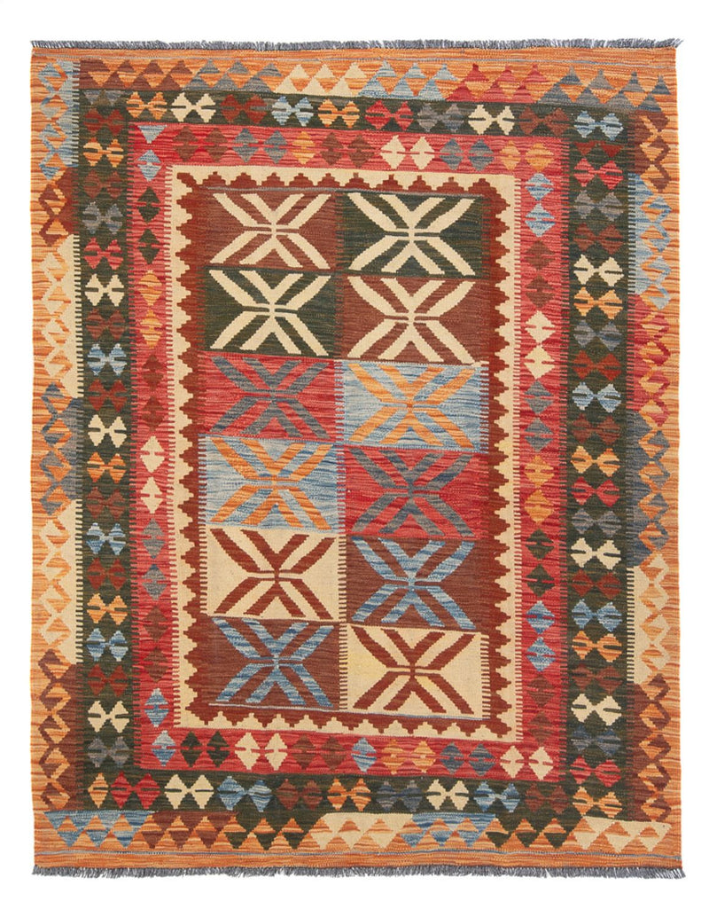 Kelim Rug - Splash - 204 x 158 cm - multicolored