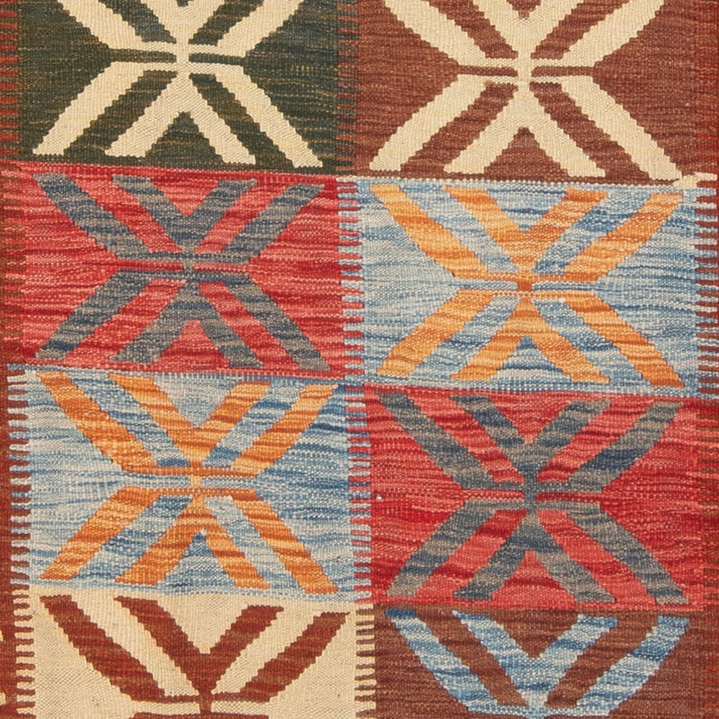 Kelim Rug - Splash - 204 x 158 cm - multicolored