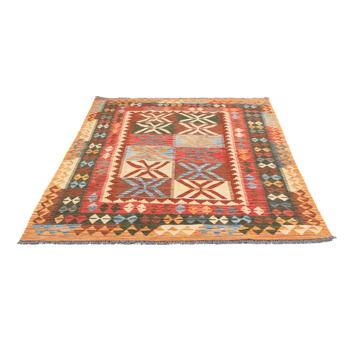 Kelim Rug - Splash - 204 x 158 cm - multicolored