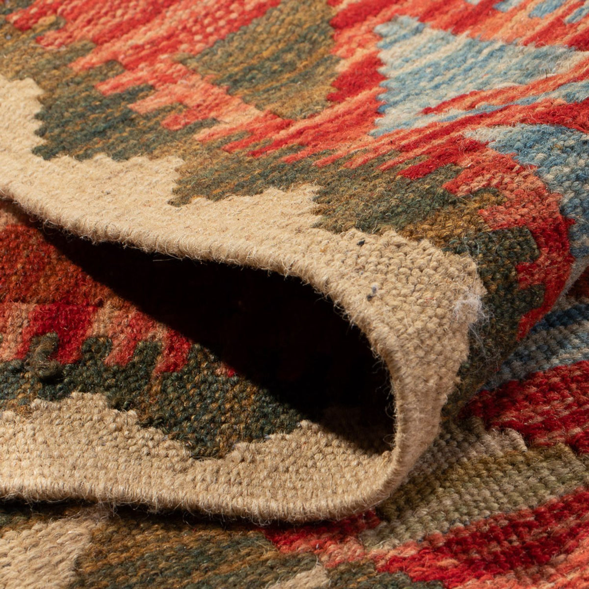 Kelim Rug - Splash - 114 x 87 cm - multicolored