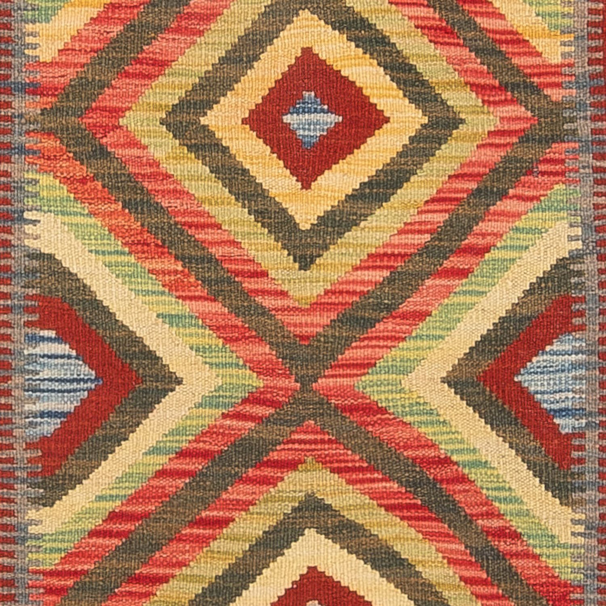 Runner Kelim Rug - Splash - 402 x 91 cm - multicolored