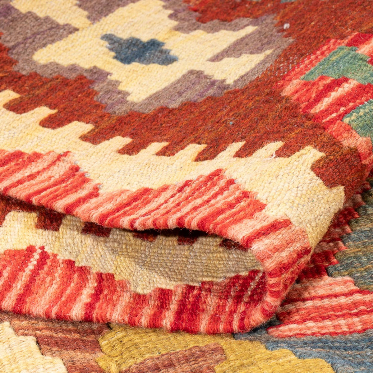 Kelim Rug - Splash - 198 x 148 cm - multicolored