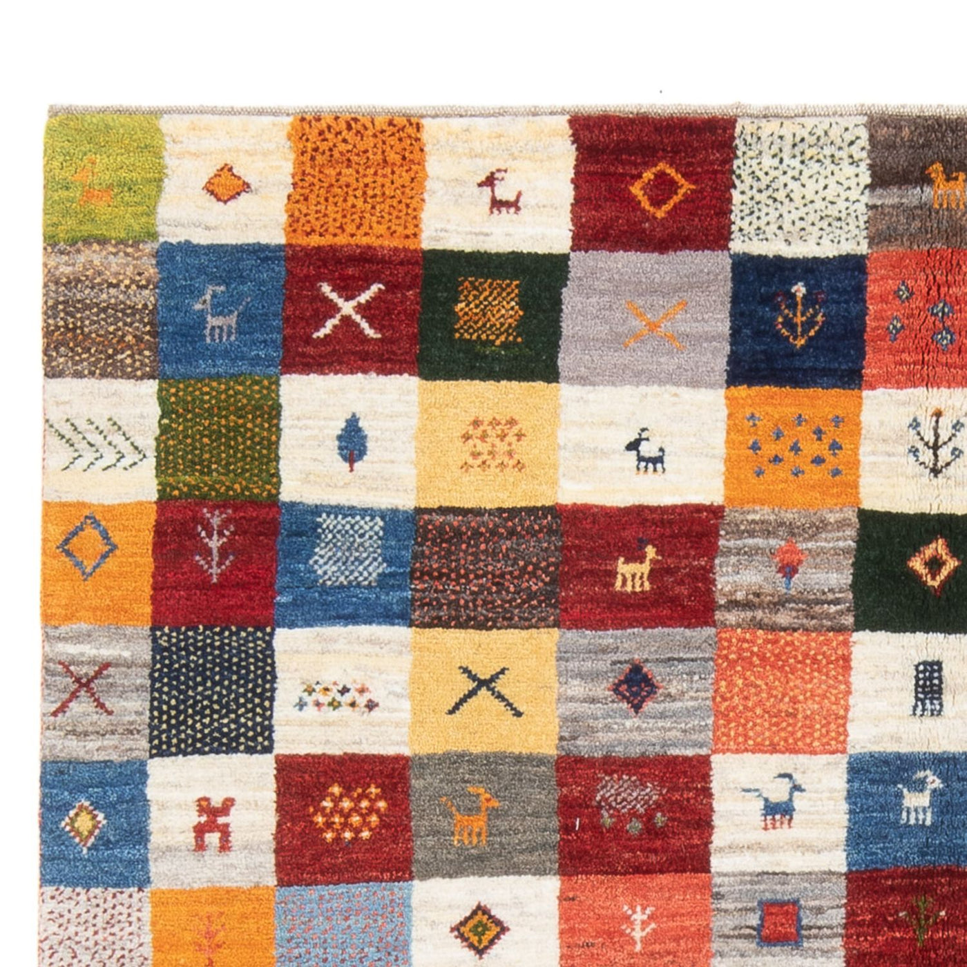 Persian Gabbeh Rug 201x157cm - Perserteppich Wollteppich