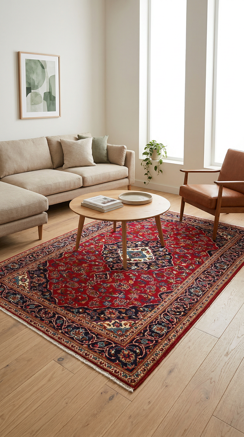 Kashan Rug 250x152cm - Persian Rugs