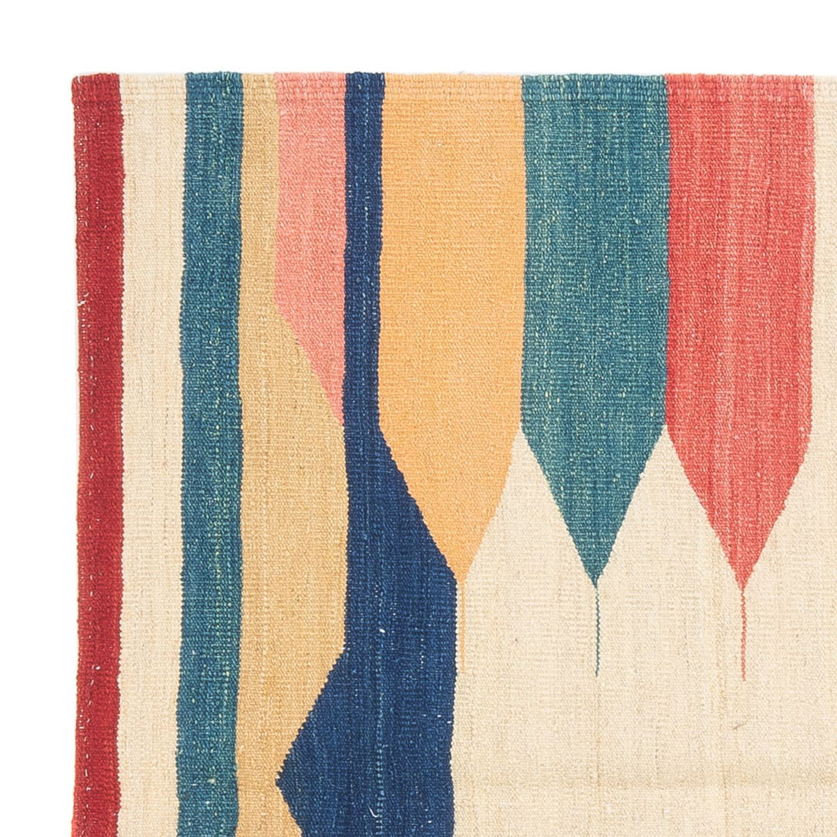 Kelim Rug - Oriental square  - 129 x 125 cm - mint green