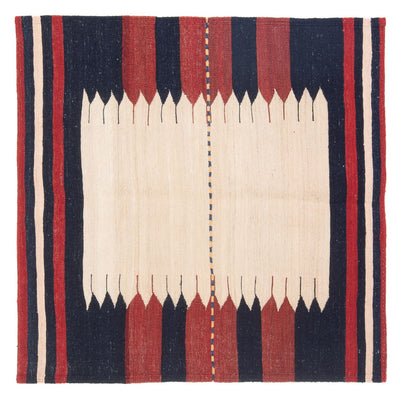 Kelim Rug - Oriental square  - 129 x 119 cm - mint green