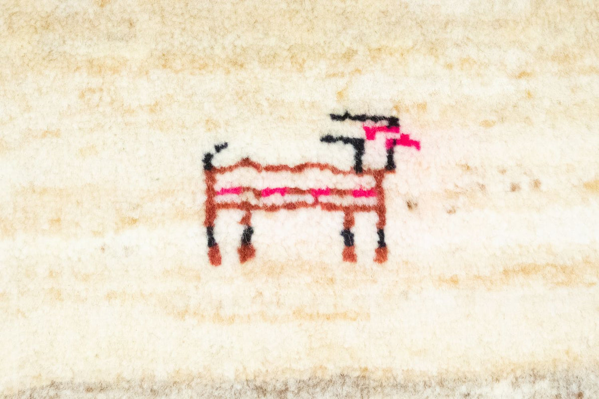 Gabbeh Rug - Perser - 60 x 40 cm - beige