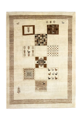 Gabbeh Rug - Loribaft Perser - 219 x 157 cm - beige