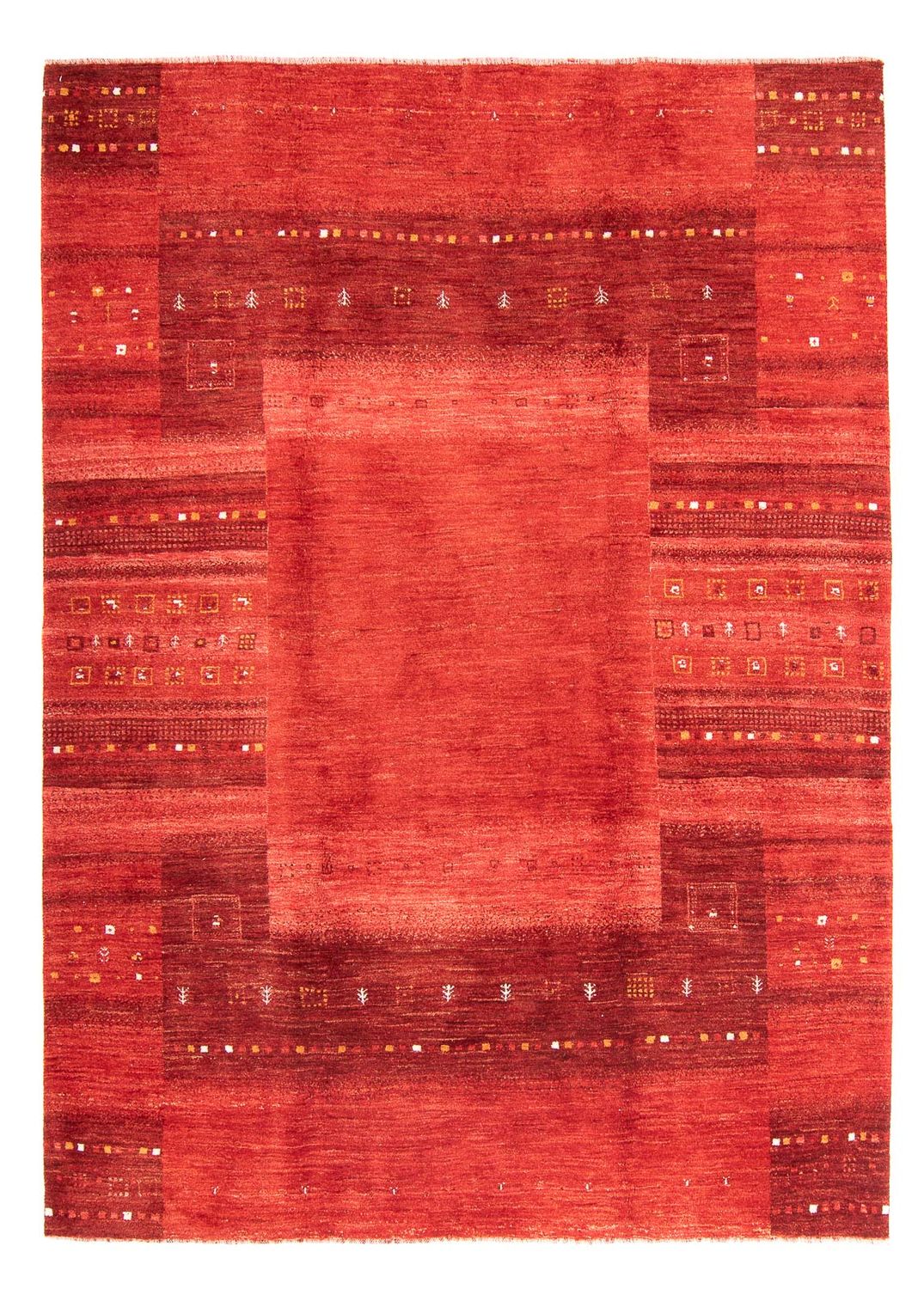 Gabbeh Rug - Loribaft Perser - 248 x 180 cm - dark red
