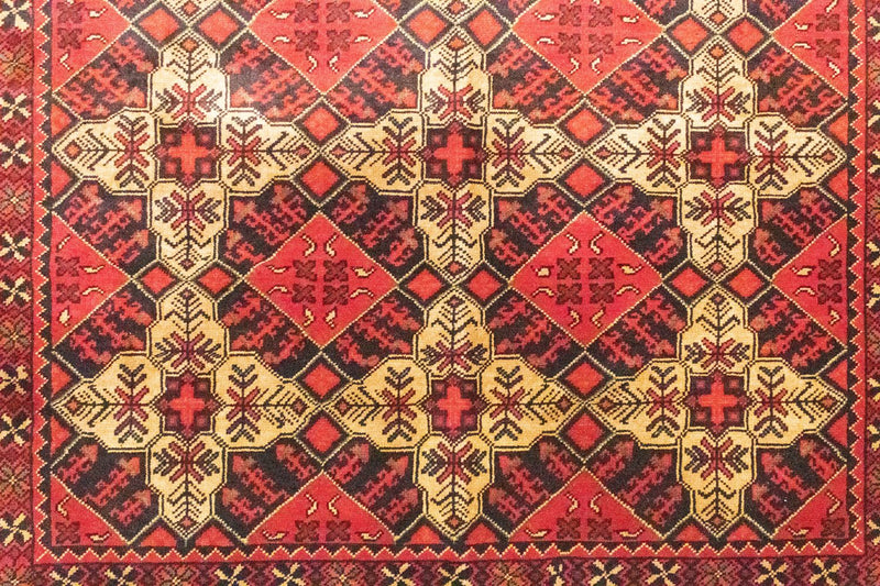Afghan Rug - 202 x 152 cm - red