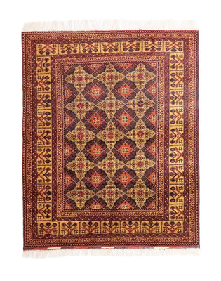 Afghan Rug - 195 x 153 cm - brown