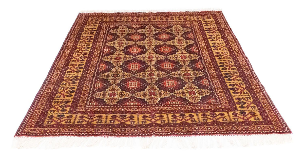 Afghan Rug - 195 x 153 cm - brown