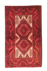 Runner Belutsch Rug - 178 x 103 cm - red