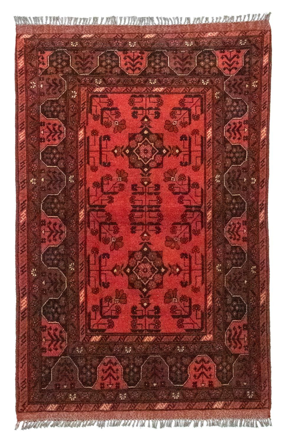 Afghan Rug - Kunduz - 150 x 100 cm - red