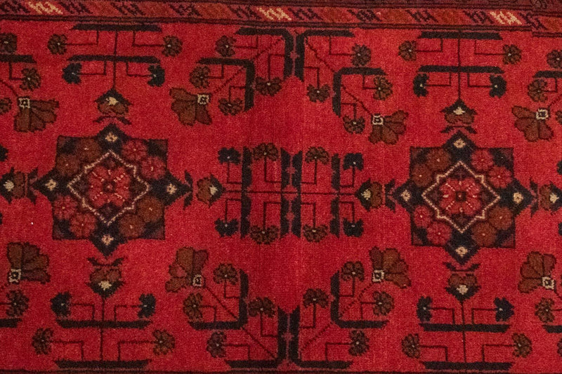 Afghan Rug - Kunduz - 150 x 100 cm - red