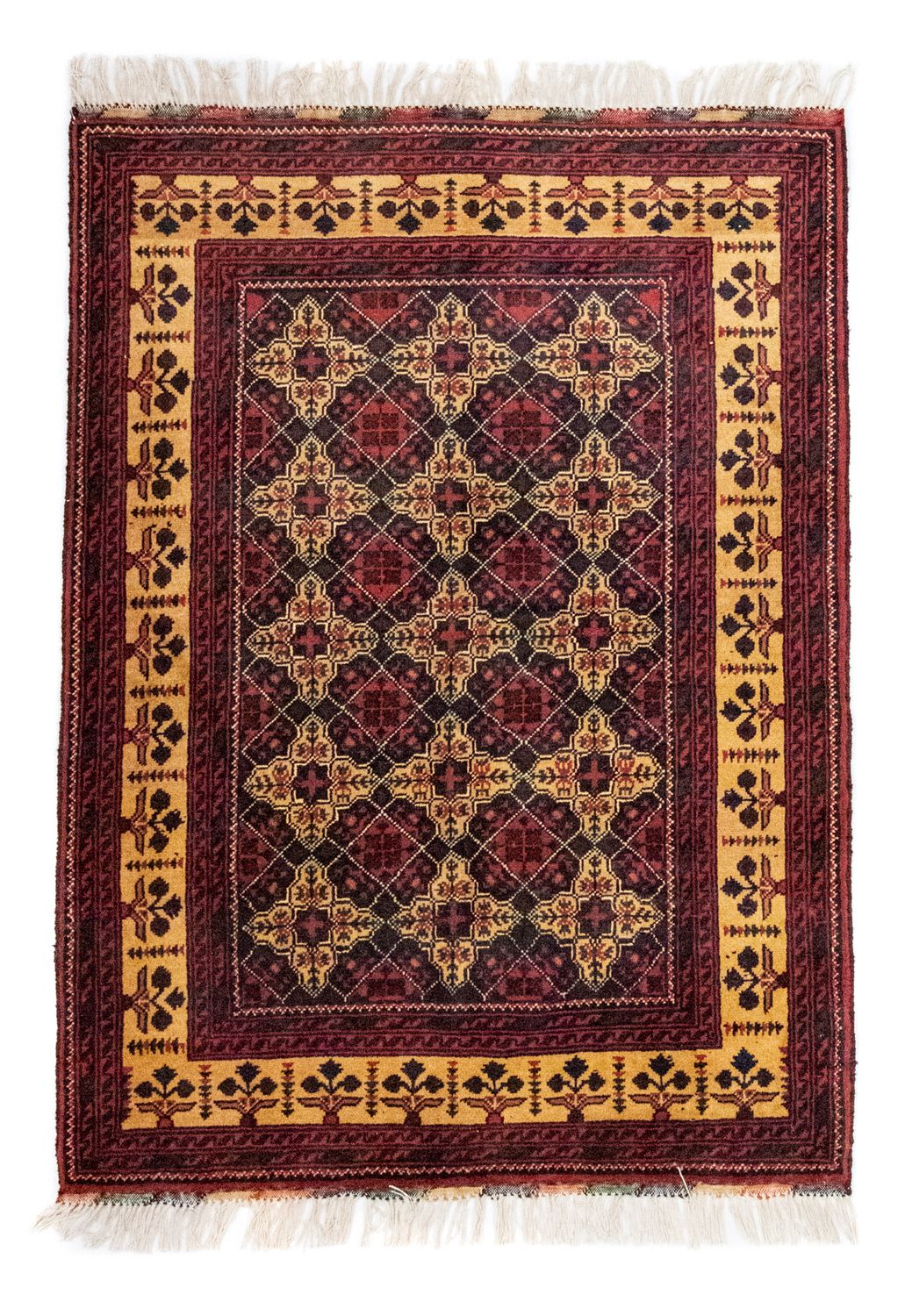 Afghan Rug - 143 x 105 cm - blue