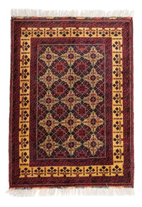 Afghan Rug - 143 x 105 cm - blue