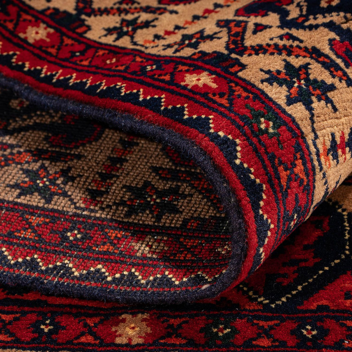 Afghan Rug - 144 x 98 cm - dark red