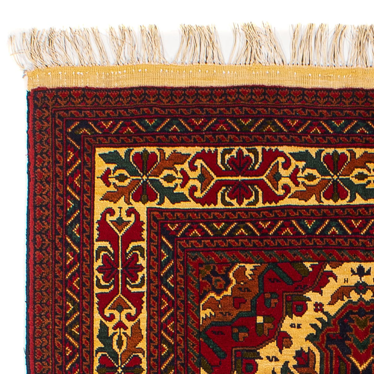 Afghan Rug - 145 x 93 cm - dark red