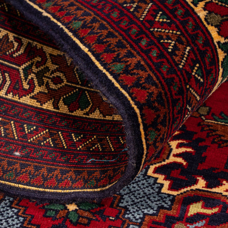 Afghan Rug - 145 x 93 cm - dark red