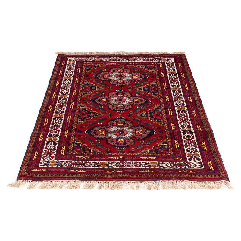 Afghan Rug - 145 x 93 cm - dark red
