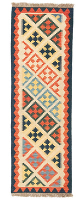 Runner Kelim Rug - Oriental - 203 x 65 cm - beige