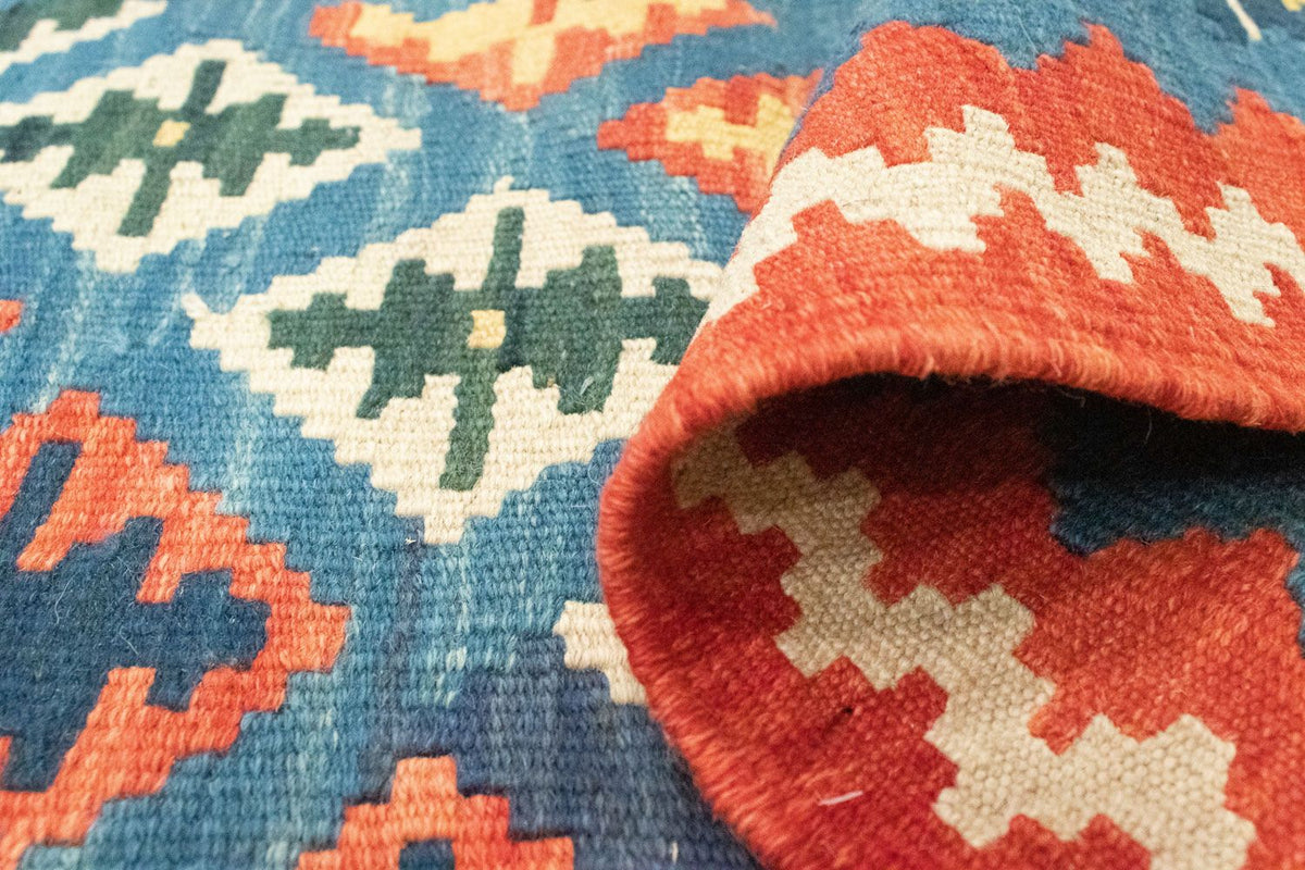 Runner Kelim Rug - Oriental - 198 x 64 cm - blue