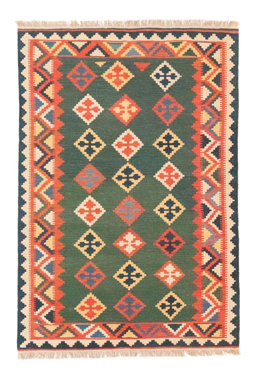 Kelim Rug - Oriental - 217 x 148 cm - green