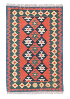 Kelim Rug - Oriental - 184 x 120 cm - orange