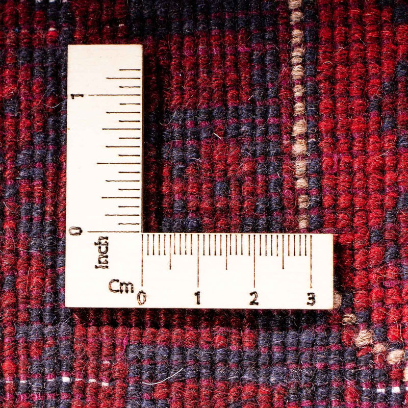 Runner Afghan Rug - Kunduz - 298 x 82 cm - dark red