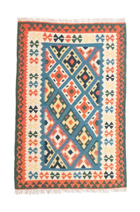 Kelim Rug - Oriental - 153 x 100 cm - blue