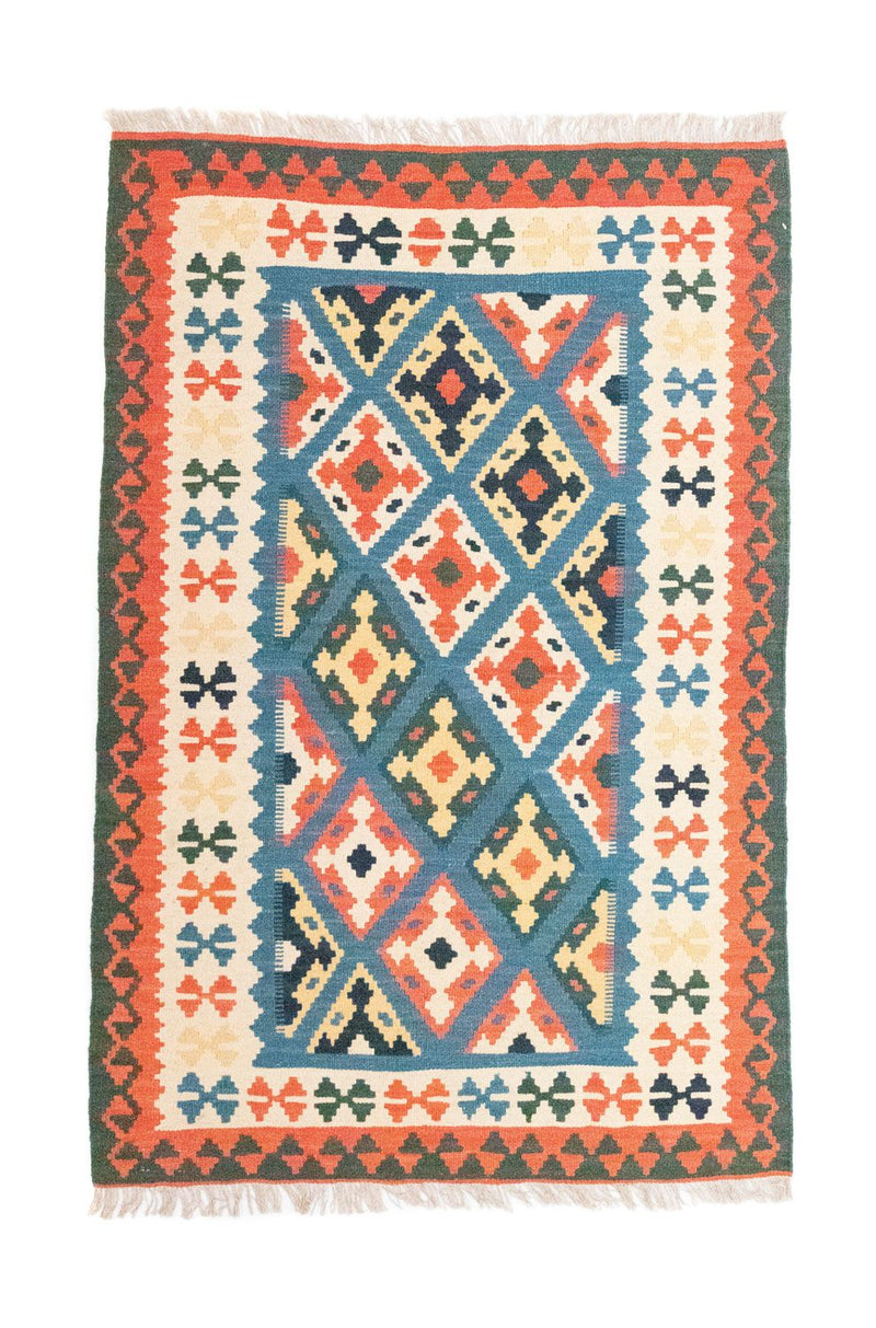 Kelim Rug - Oriental - 153 x 100 cm - blue