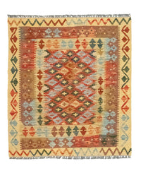Kelim Rug - Oriental square  - 115 x 106 cm - multicolored