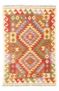 Kelim Rug - Oriental - 117 x 75 cm - red
