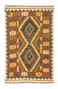 Kelim Rug - Oriental - 127 x 83 cm - brown