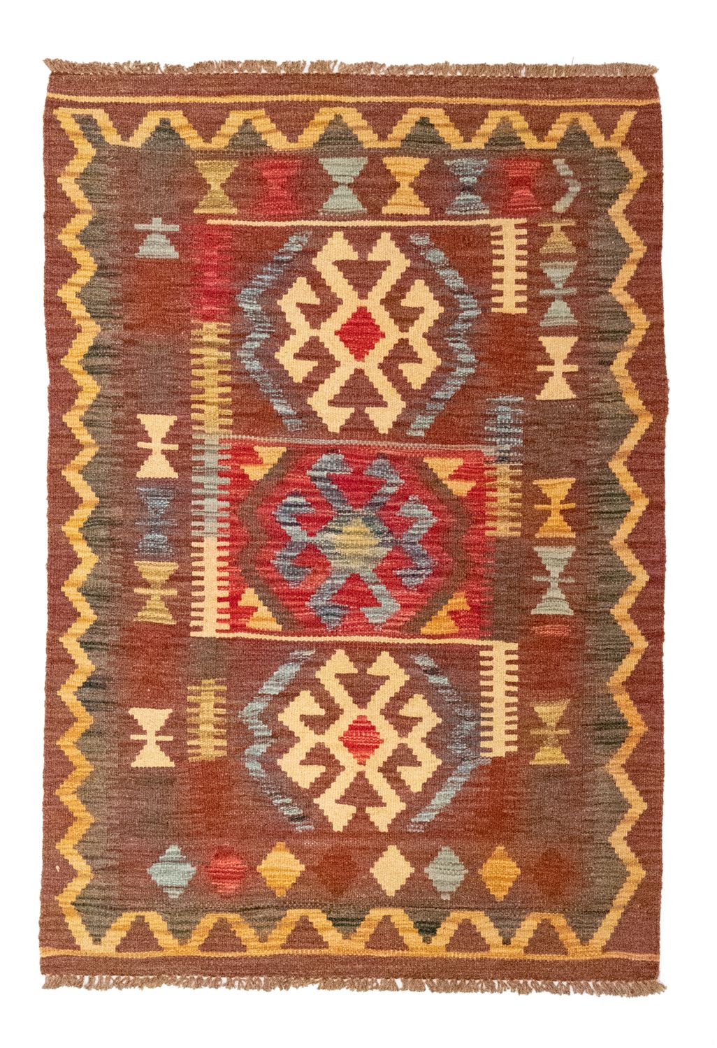 Kelim Rug - Oriental - 125 x 86 cm - brown