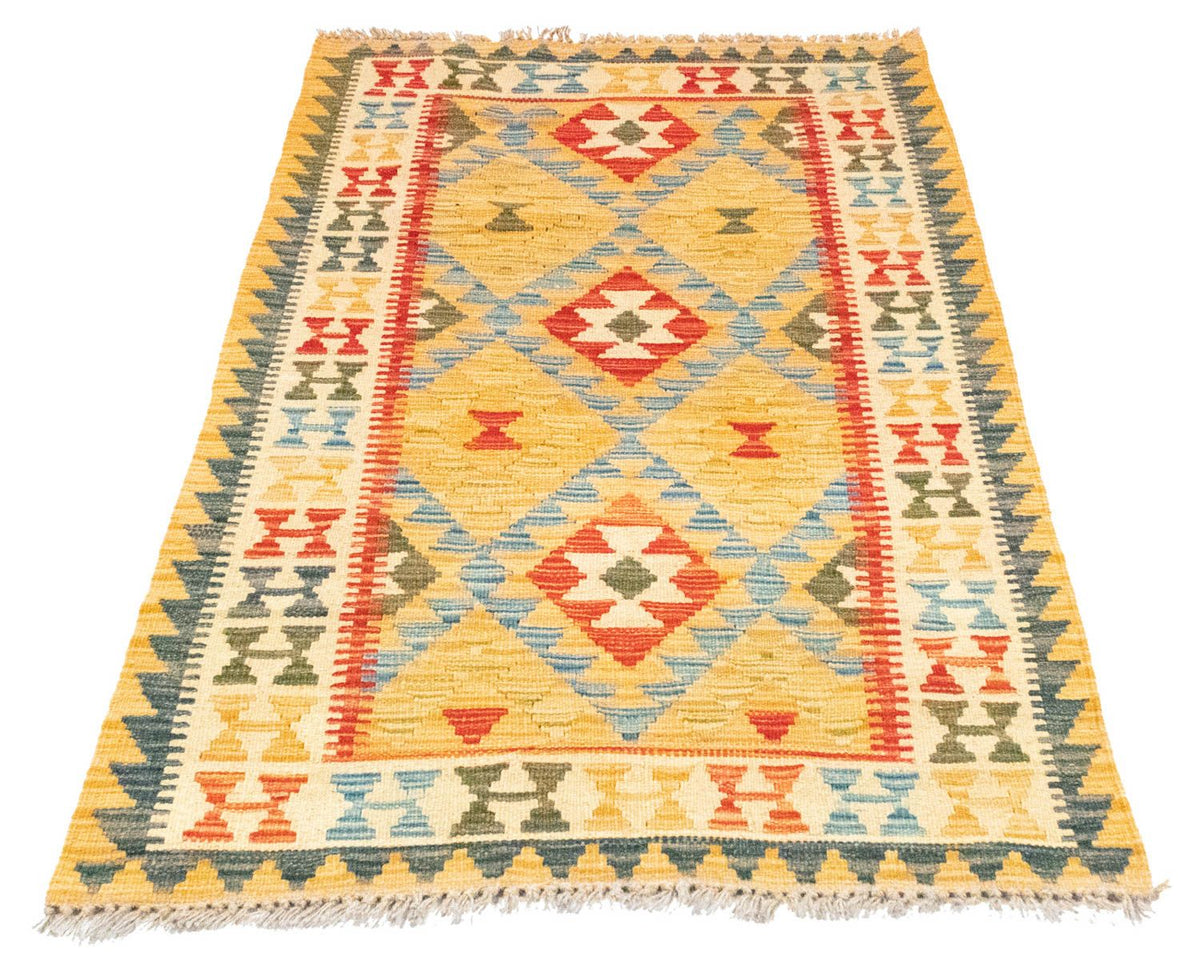 Kelim Rug - Oriental - 131 x 82 cm - yellow