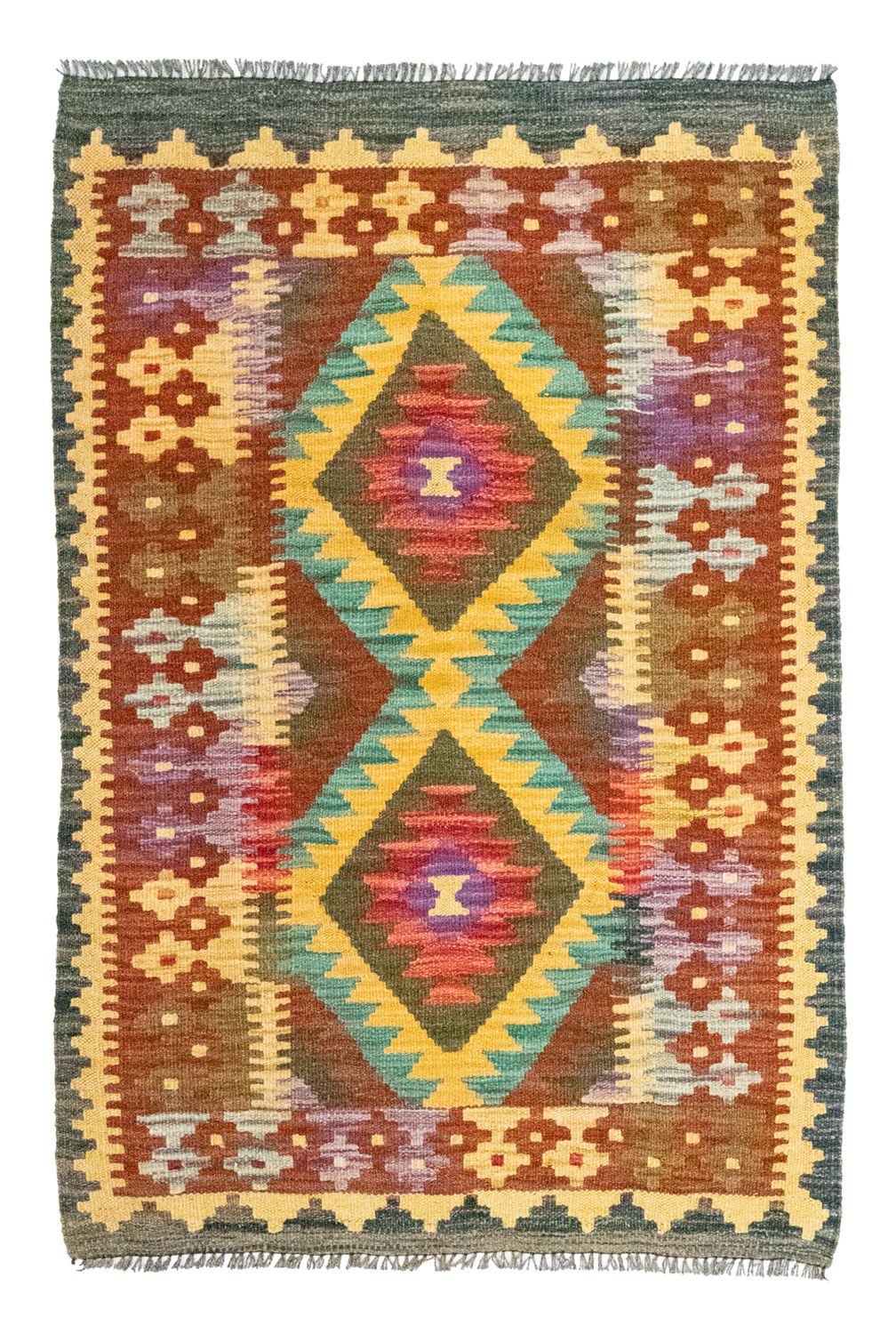 Kelim Rug - Oriental - 123 x 80 cm - brown