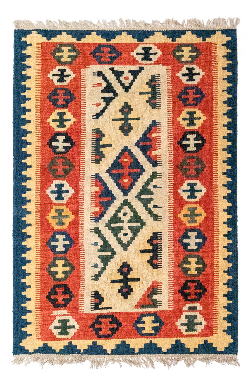 Kelim Rug - Oriental - 121 x 82 cm - beige