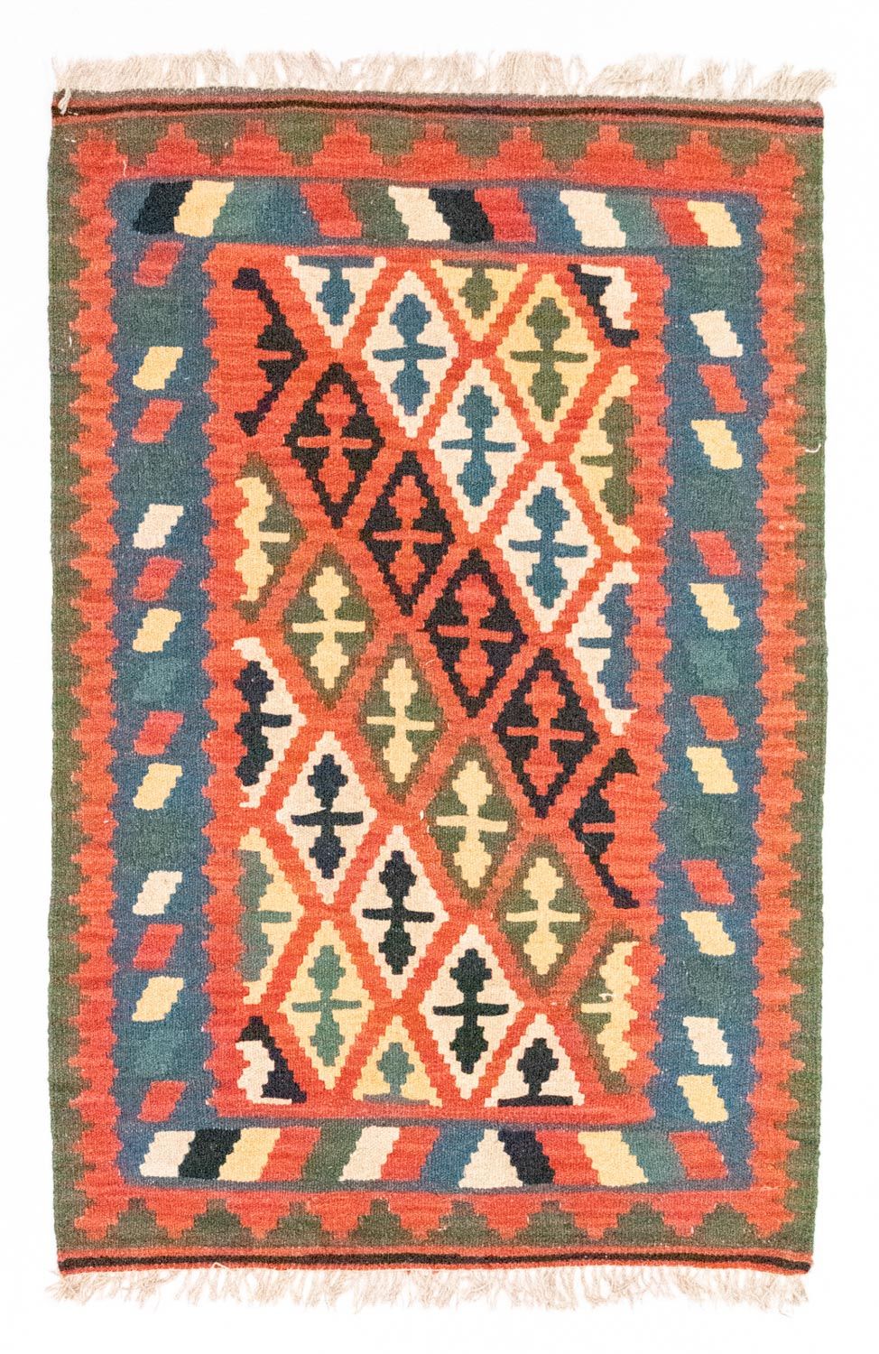 Kelim Rug - Oriental - 126 x 83 cm - orange