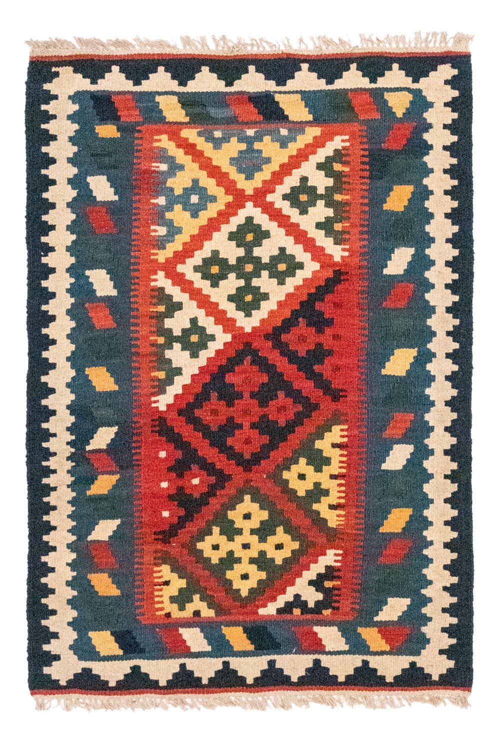 Kelim Rug - Oriental - 121 x 81 cm - red