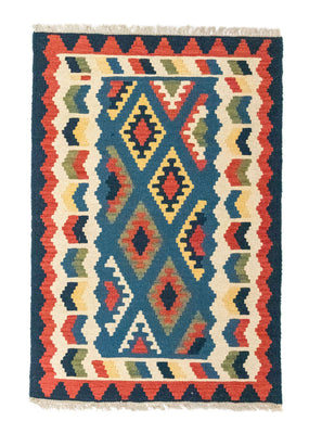 Kelim Rug - Oriental - 121 x 80 cm - blue