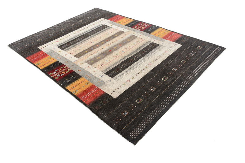 Gabbeh Rug - Loribaft Indus - 241 x 175 cm - multicolored