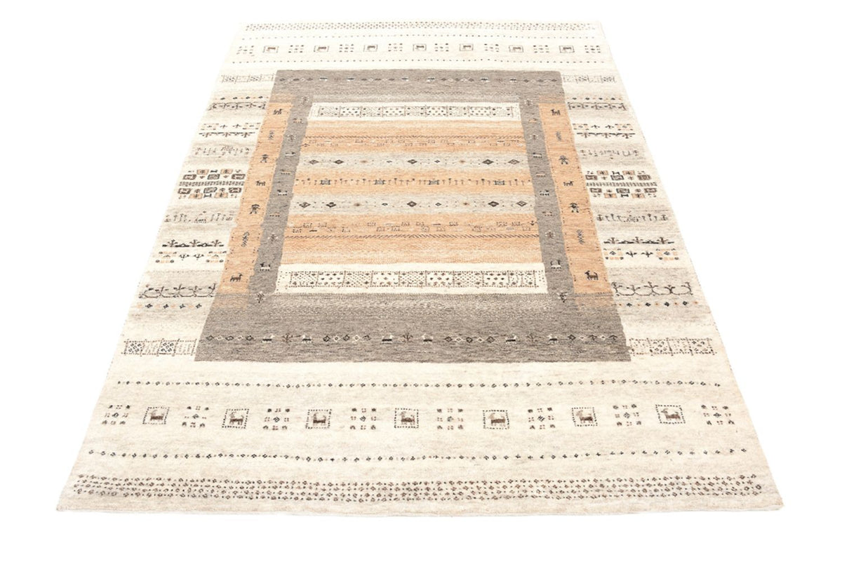 Gabbeh Rug - Loribaft Indus - 201 x 140 cm - dark beige