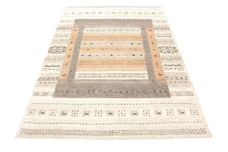 Gabbeh Rug - Loribaft Indus - 201 x 140 cm - dark beige