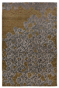 Designer Rug - 273 x 182 cm - olive green