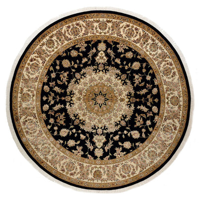 Oriental Rug - Tabriz round  - 218 x 216 cm - dark blue